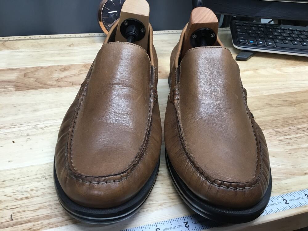 Rockport Preston Venetian Loafer Men's 11.5 Brown Leather Casual Slip-On Moc Toe
